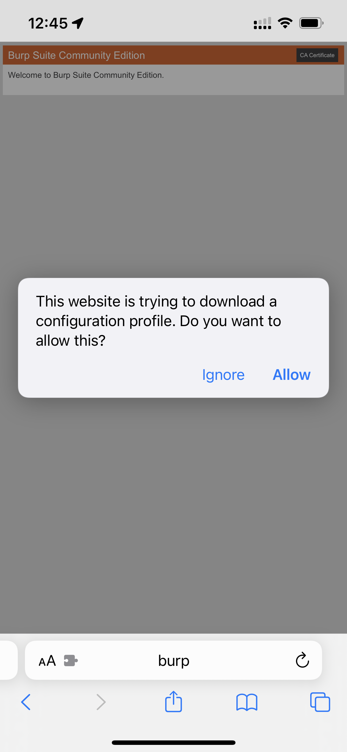 downloading the ca step 1